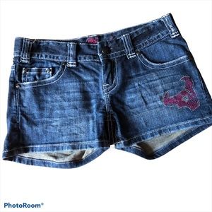 Rock and roll cowgirl Houston Texans shorts